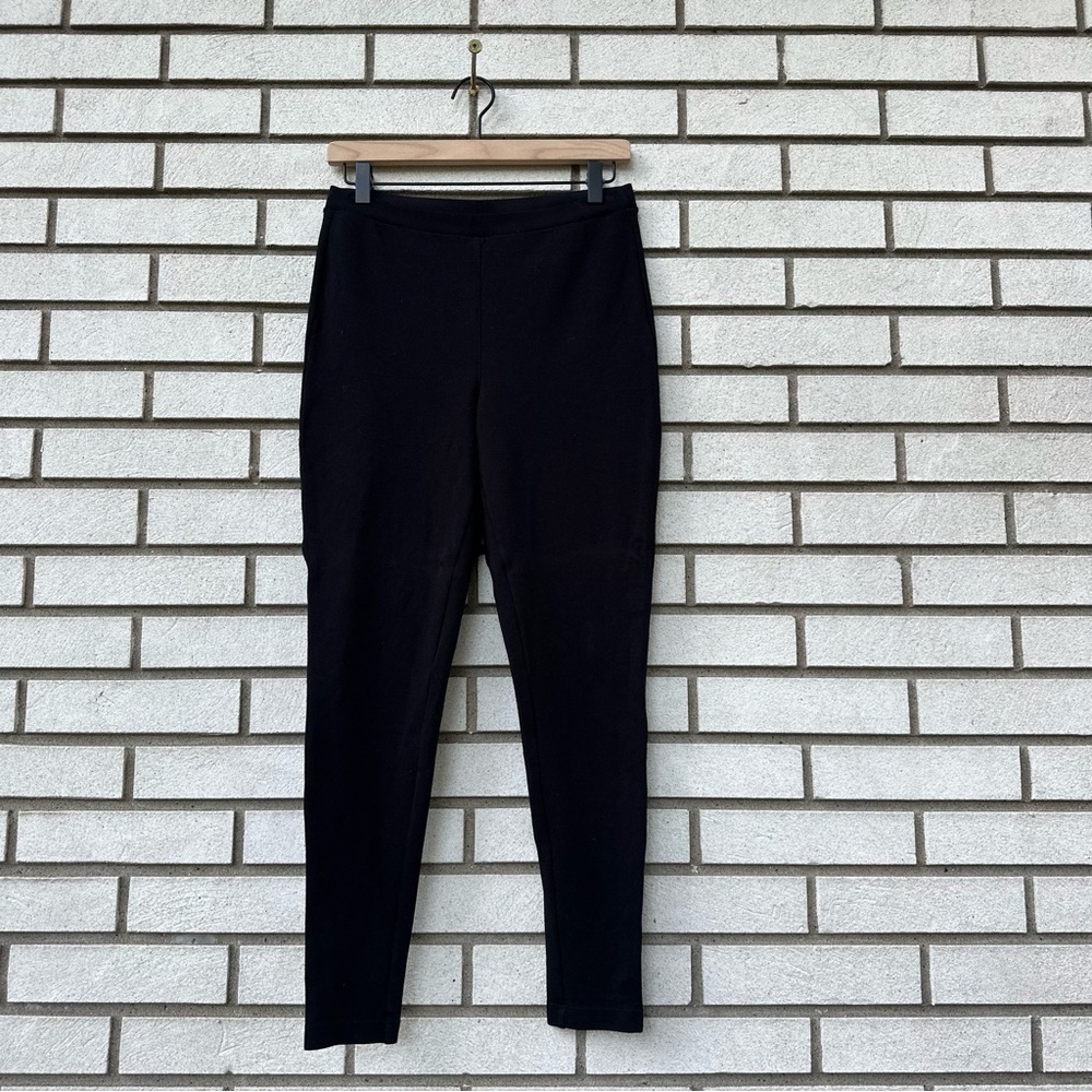 Chico’s Fabulously Slimming Black Pull-On Leggings Stretch Ponte Pants S